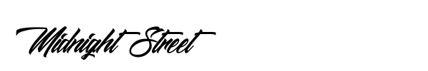 Midnight Street font preview
